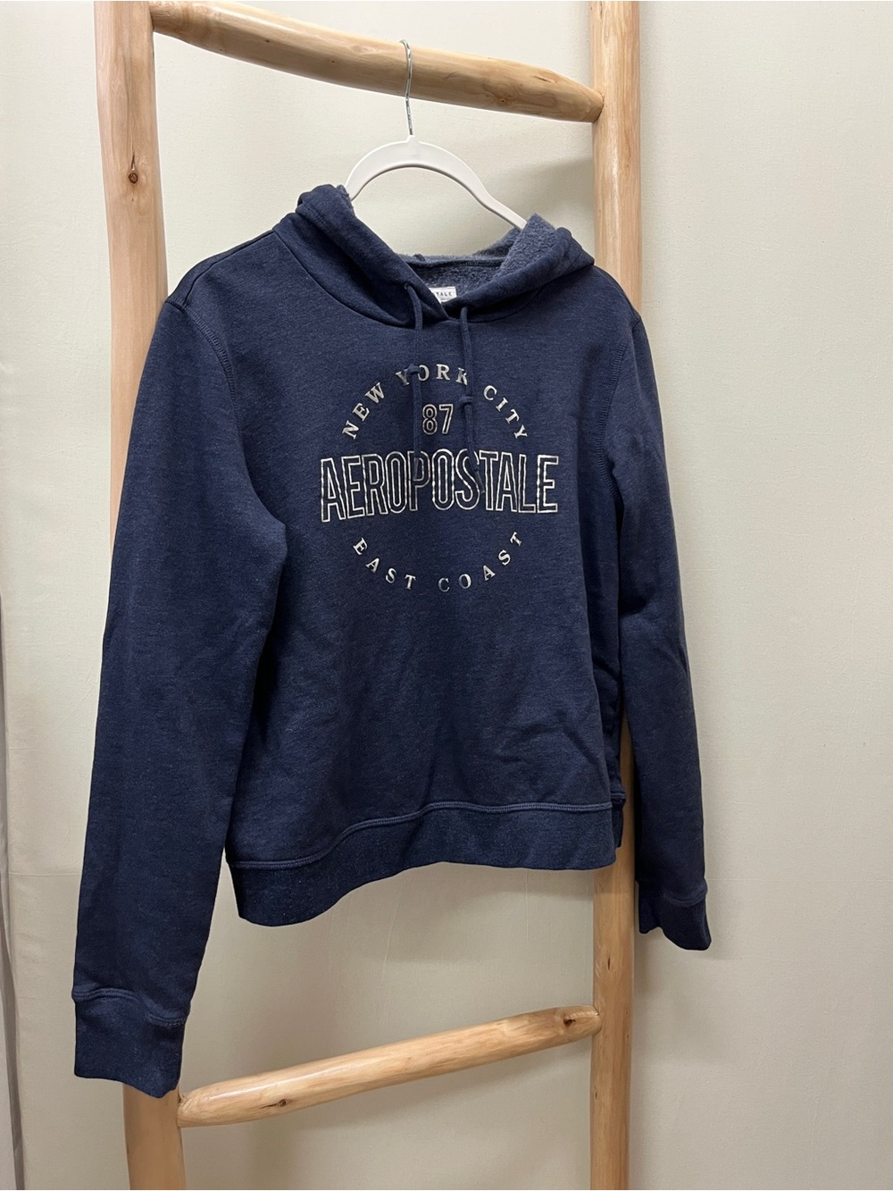 Aeropostale Denim color Graphic Crewneck Hoodie - Women's Medium